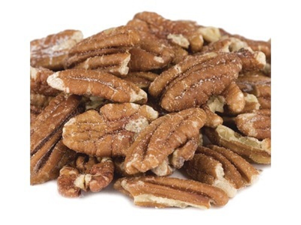 PECANS – Roasted / Salted Mammoth Pecan Halves – Select Weight
