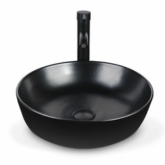 Bathroom Vessel Sink Faucet Combo Bathroom Sink Bowl With Pop-up Drain Black