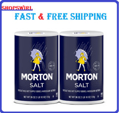 (Pack of 2) Morton All-Purpose Non-Iodized Table Salt 26 oz