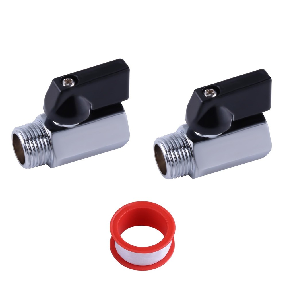 BEVDICNC 3/8 inch Brass Mini Ball Valve NPT Female x NPT, As Shown