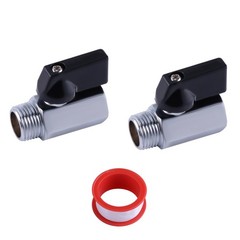 BEVDICNC 3/8 inch Brass Mini Ball Valve NPT Female x NPT, As Shown