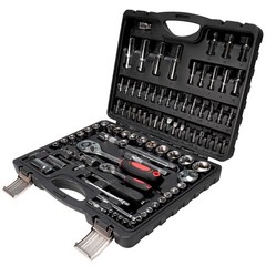 95pcs Socket Wrench Set with 1/2″ 1/4″ Ratchet Wrenches Mechanics Tools Case