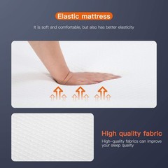 | 8 Inch Twin Mattress | Medium Firm | Gel Memory Foam Mattress | White | Bed in