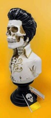 NEW Elvis Presley LED Skeleton Bust Statue Halloween Light-Up Decor 15.5 In
