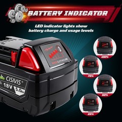 2PACK 5.0AH For Milwaukee for M18 Lithium 18V Li-Ion Extended 48-11-1850 Battery