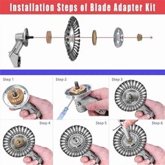 New 8 Inch Steel Wire Wheel Brush Grass Trimmer Head Weed With Adapter Kit US