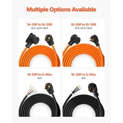 50 ft Dryer Extension Cord 4-Prong NEMA 14-30P to 14-30R Dryer Cord 30A