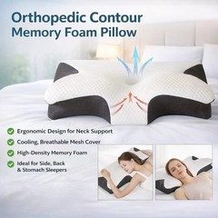 Cervical Pillow for Neck Pain Relief,Orthopedic Neck Support Pillow for Side