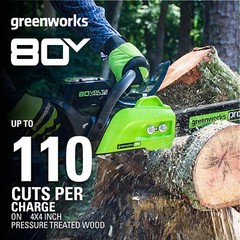 Greenworks Pro 80V 18 inch Cordless Chainsaw CSB401 w/ 2Ah Battery and Charger