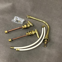 DELTA, water fall polished brass kitchen/bar faucet. wide spread. #2274 pb shp