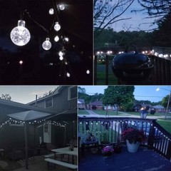 23Ft 50 LED Outdoor Solar Powered String Lights for Patio Yard Porch Party Decor