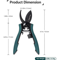Berry&Bird 2Pcs Garden Pruning Shears Gardening Scissors Hand Pruners Tools