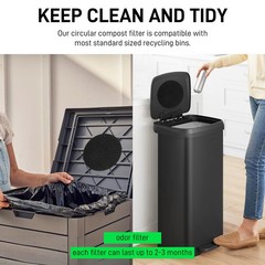Sustainable 6 Pack new Charcoal Filters for Long-Lasting Compost Odor Control