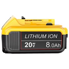 2x 8.0Ah Li-ion Battery For DeWalt 20V Max DCB200 DCB206-2 DCB205-2 20Volt Tool