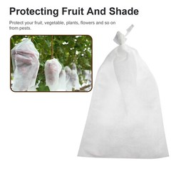 100PCS Garden Plant Fruit Vege Protect Drawstring Bags Against Insect Pest Bird