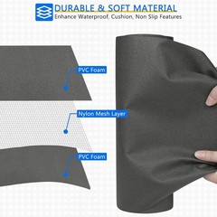 Tool Box Liner Drawer Liners Non Slip Padded Shelf Foam Rubber Roll Mat Gray