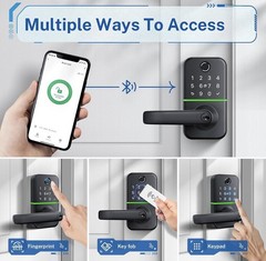 Keypad Smart Door Lock with Handle: Kucacci Keyless Entry Fingerprint Lock