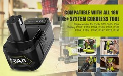 2PACK For RYOBI 18V 8.0Ah P108 High Capacity Battery 18Volt Lithium-Ion One Plus