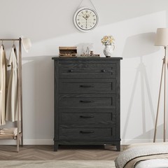 5 Drawer Dresser for Bedroom 41.3″ Wooden Closet Chest Storage Cabinet