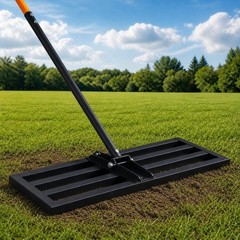 30″ x 10″ Leveling Rake for Backyard Leveling Kit, 6.5FT Heavy Duty Lawn