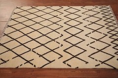 Modern Handmade Luxury Hand-Knotted Moroccan Wool Rugs for Any Room 4×6 ft