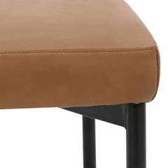 Nathan James Dahlia Modern Metal Dining Chair: Upholstered, Italian Design,