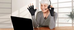 2 Pairs Copper Infused Compression Arthritis Gloves, Fingerless Carpal Tunnel