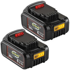 2Pack For DeWalt 20V 20 Volt Max 6.0AH Lithium Battery DCB206 DCB205-2 DCB201-2