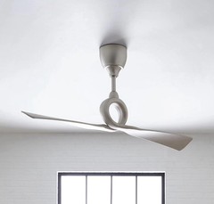 54 in Silver 2-Blade Ceiling Fan 24.25 in Height 54 in Diameter/Width