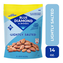 Blue Diamond Lightly Salted Low Sodium Almonds Gluten Free Snack Nuts 40 oz