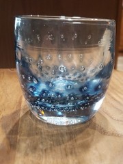 Glassybaby Fireworks Translucent Blue Swirled Bubbles Not Available Online