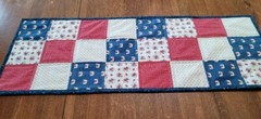 Prairie Days Quilted Patriotic Table Runner – 14″ x 36.5″ and Free Shipping!