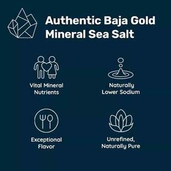 Baja Gold Mineral Sea Salt Natural Grain Crystals 1 Lb. Bag