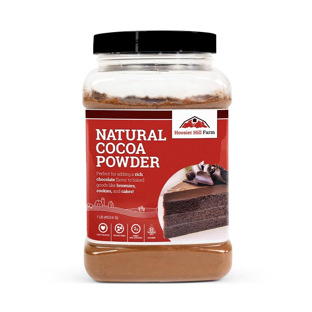 Hoosier Hill Farm Natural Cocoa Powder, 1LB (Pack of 1) 16.0 Ounce