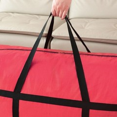 Moisture-Proof Extra-Large Storage Bag 45Gal/170L – Red Tarp with Double Zipper