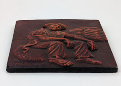 VTG Guayaquil Ecuador El Carbonero Kingman Wall Decor Tile Red 4.75″ by 5.25″