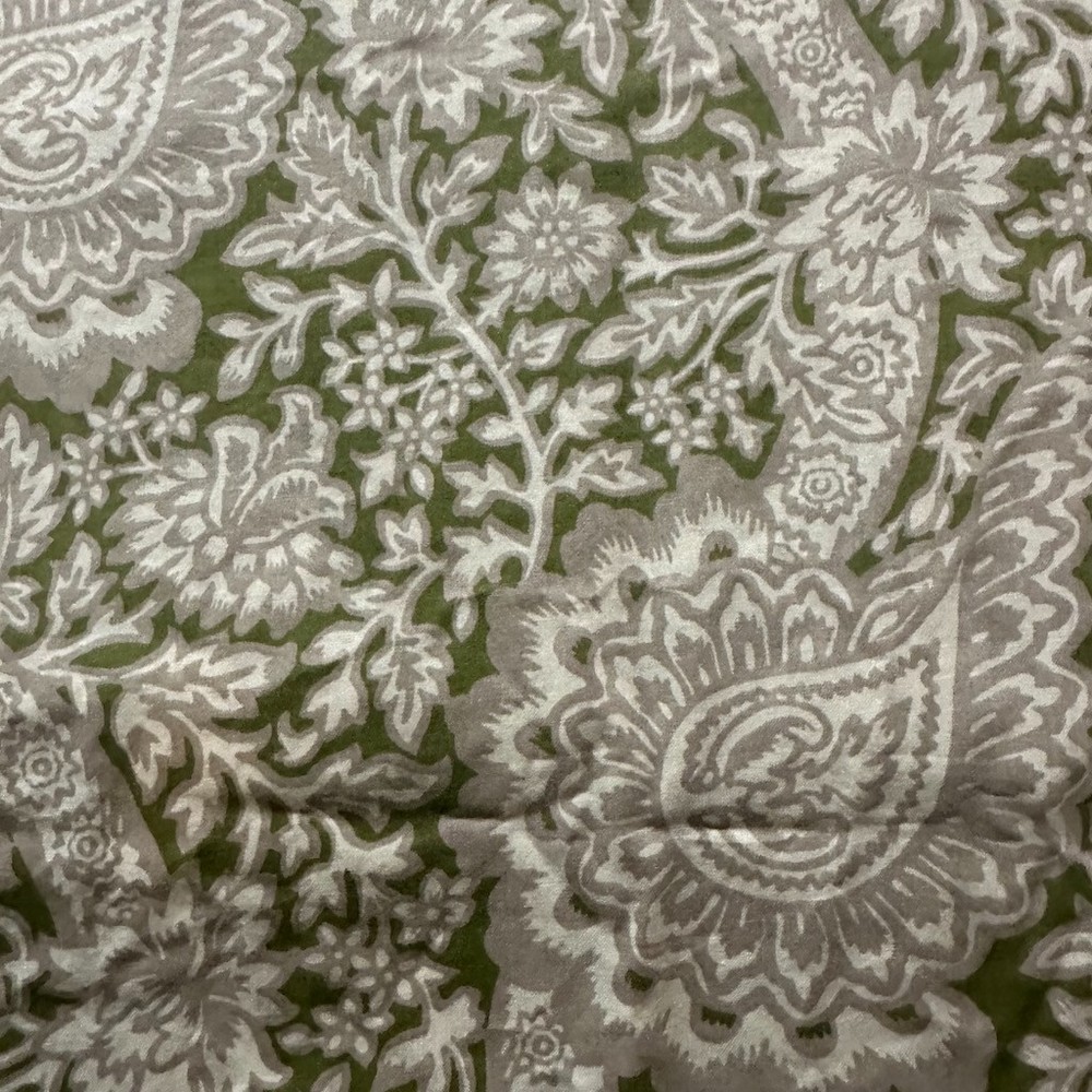 WILLIAMS-SONOMA Tablecloth ELLA FLORAL Green/Tan 70 X 90 Spring/Summer! FRESH