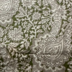 WILLIAMS-SONOMA Tablecloth ELLA FLORAL Green/Tan 70 X 90 Spring/Summer! FRESH