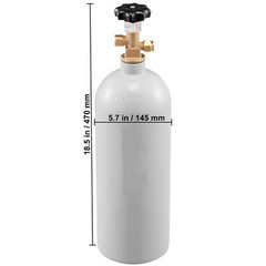 5 lbs Aluminum CO2 Cylinder with CGA320 Valve for Homebrew Draft Beer Aquarium