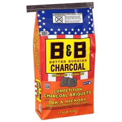 B&B Charcoal Competition Oak Charcoal Briquets 17.6 Pound