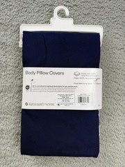 Room Essentials Body Pillow Covers 2 Pack 20×52 Navy Floral Machine Washable