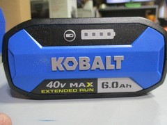 New, Genuine Kobalt 40 Volt Max 6.0 Ah Extended Run Battery and Charger Combo