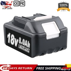 2 PCS 18V Extended Capacity 8.0Ah Battery for Makita Power Tool BL1860 BL1860B