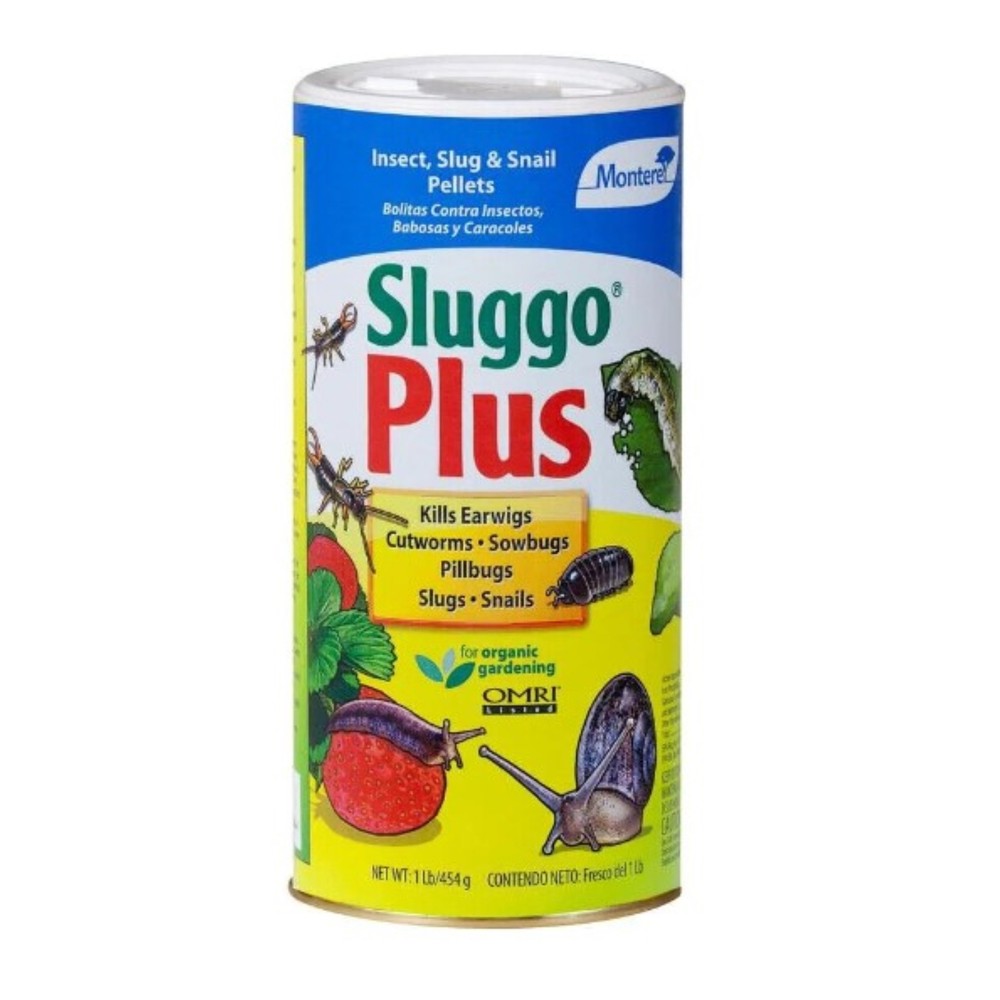 Monterey Sluggo Plus Insect Slug & Snail Killer Bait Pellets, 1 lb