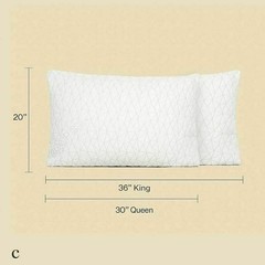 USA Coop Home Goods Premium Adjustable Loft Pillow Queen -NEW