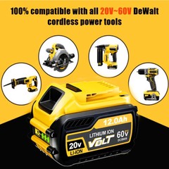 12.0Ah For DEWALT FLEXVOLT DCB609 20V/60V MAX Lithium-lon Battery DCB606 DCB612