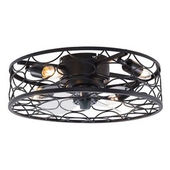 18.5″ Flush Mount Ceiling Fan with Light Pendant Lamp With Remote Control 60W