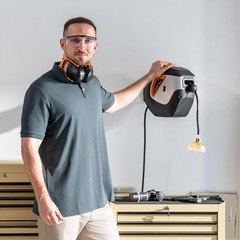 Giraffe Tools 50FT Retractable Extension Cord Reel 14/3AWG SJT Power Cord Reel