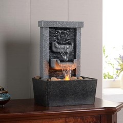 Home Décor 10.3 in Indoor Waterfall Fountain Relaxation High Contemporary