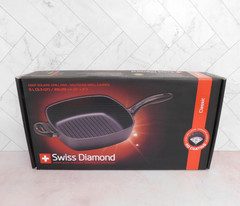 Swiss Diamond Classic Nonstick Deep Square Grill Pan, 11 Inch – NEW